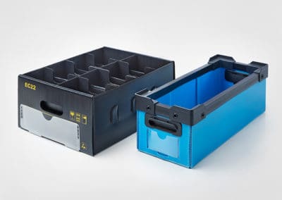 Plastic cardboard: Corrugated polypropylene boxes