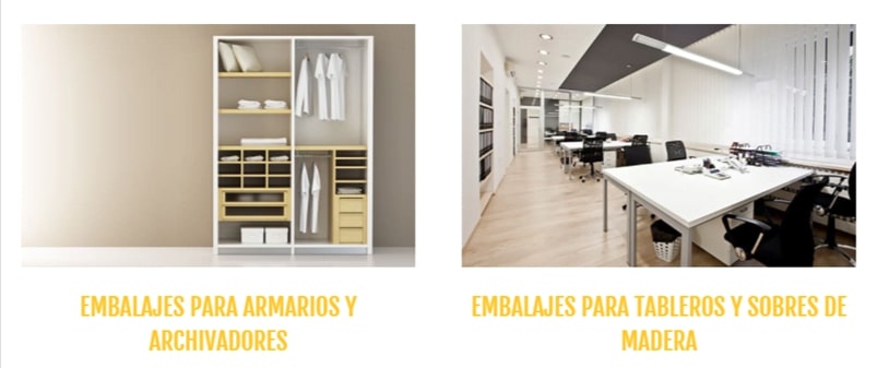 Propuestas de embalaje para el sector del mobiliario